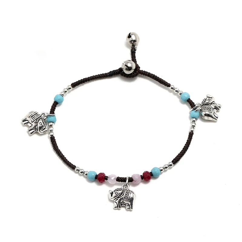 Pulseira Étnica Boêmia com Pingente de Elefante Simples de Liga, acessório de moda perfeito para um visual descontraído e estiloso. — foto 2