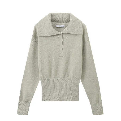 Title 4, Sweter polo z kołnierzykiem i wyszczuplającym t...