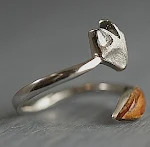 Anel de raposa animal criativo retrô com personalidade. Adicione um toque único e estiloso ao seu visual com este anel. — foto 2