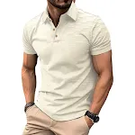 Camisa Masculina Lisa Manga Curta Botão Jacquard Conforto e Estilo para o Verão Tecido Leve e Elegante Perfeita para o Dia a Dia — foto 3