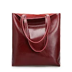 Bolsa feminina de couro de vaca minimalista Grande capacidade Design elegante e funcional Ideal para carregar tudo com estilo e praticidade — foto 1