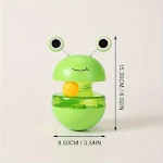 Cat Toy Frog Tumbler Food Dropping Ball. Keeps your cat entertained and fed. Promotes exercise and provides mental stimu — photo 3