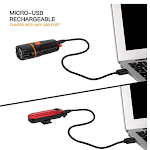 Nova Lanterna de Ciclismo Antirreflexo com Carregamento USB. Ilumine suas pedaladas com segurança. Recarregável, potente e fácil de usar para ciclistas. — foto 2