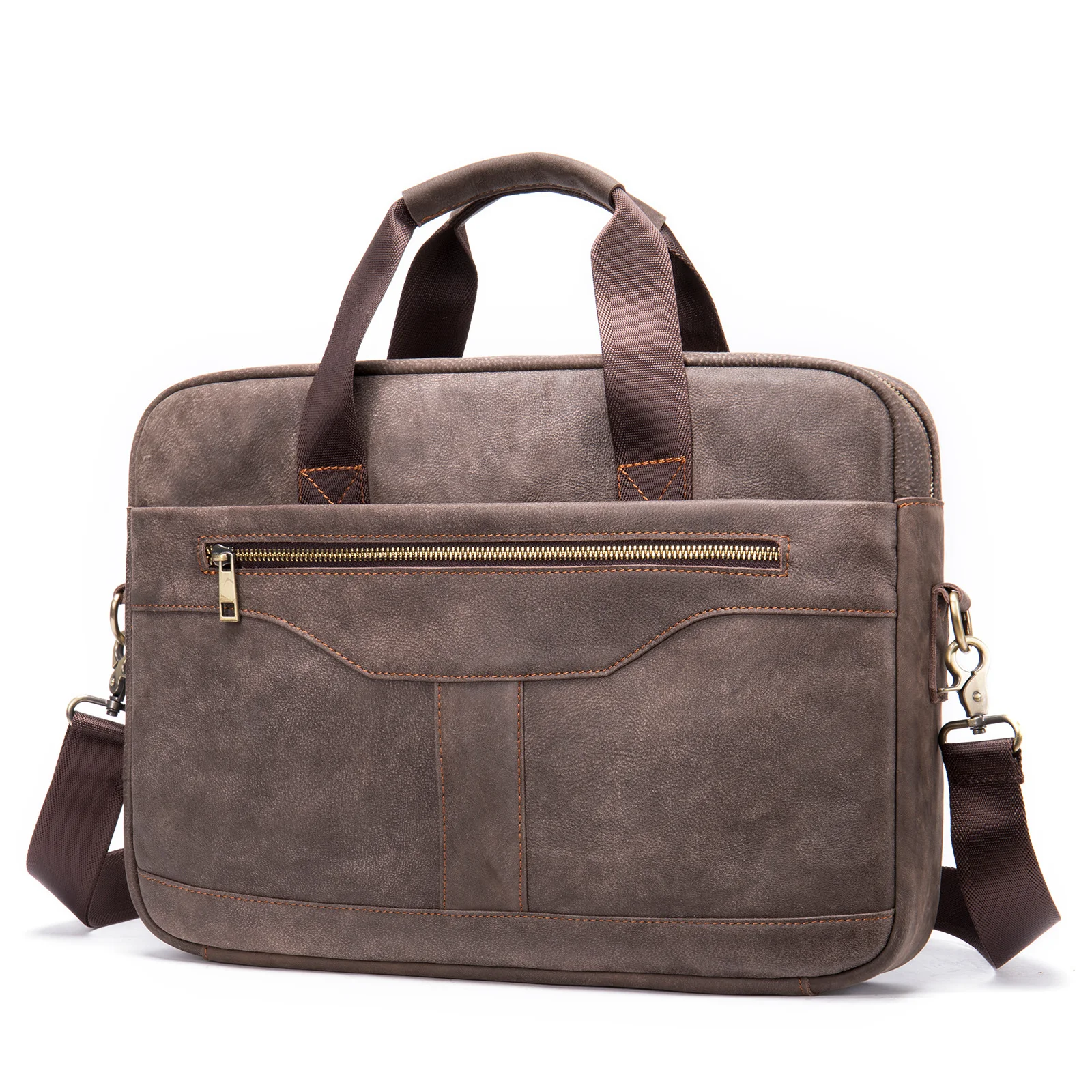 Vintage Business Office Handbag Men's Real Leather Bag Briefcase. Stylish and durable, perfect for professionals seeking — photo 6