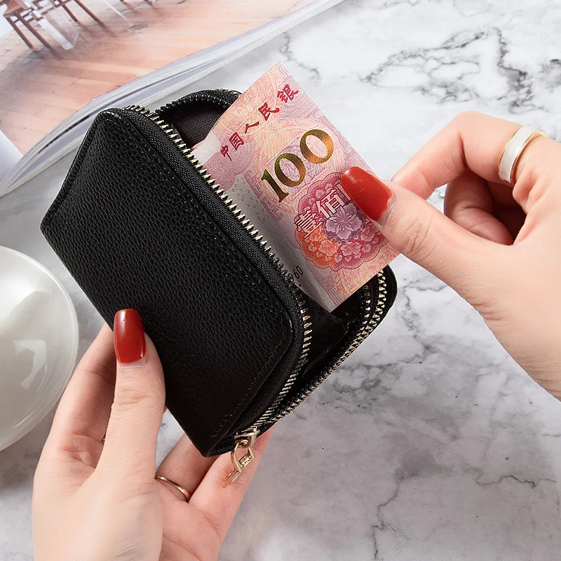 Title 2, Womens short solid leather wallet, designed fo...