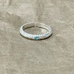 Brushed Aquamarine Ring