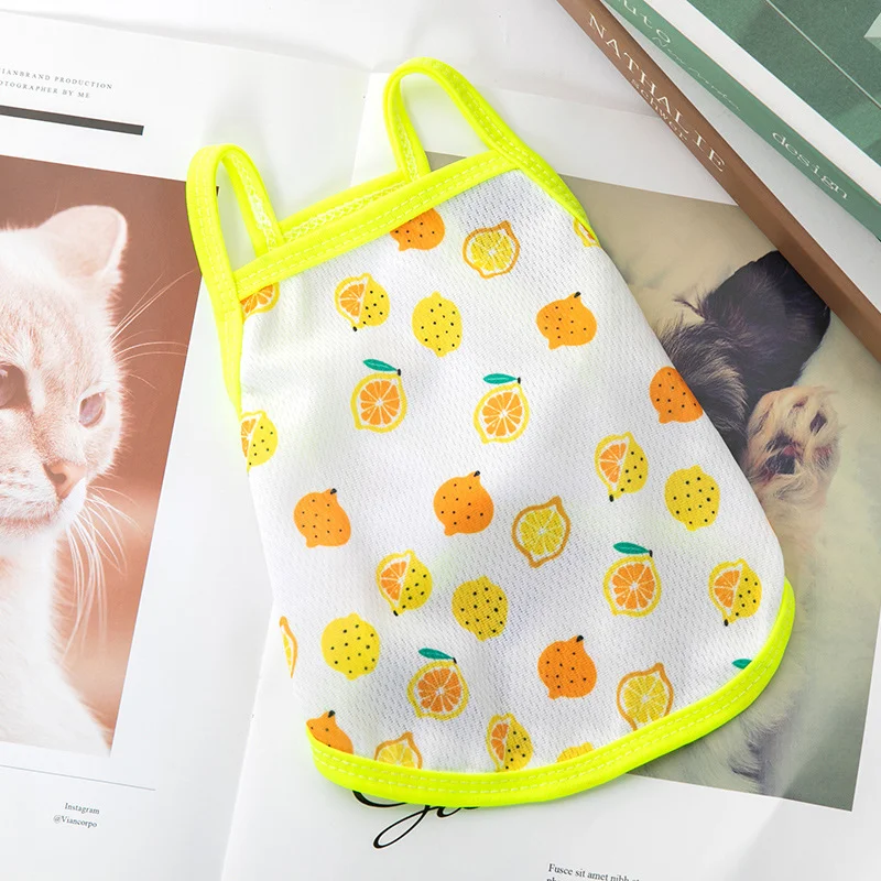 Summer thin vest dog clothes for small dogs, Teddy Cat, anti-lint, Puppy Bichon, Pet Pomeranian, keeping your pet cool i — photo 43