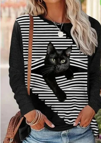 Title 2, Womens Cotton Round Neck Long Sleeve Shirt - S...