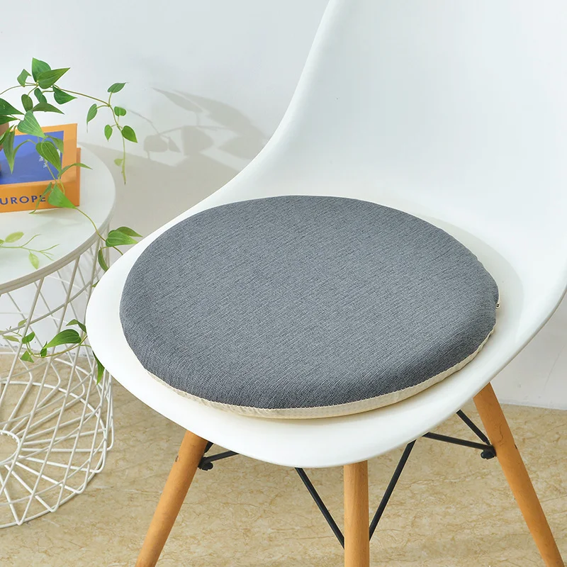 Title 21, Almofada de assento redonda em linho com espuma...