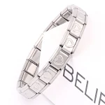Pulseira de moda em aço inoxidável eletroplatado personalizada e removível, design elegante e fácil de adaptar ao seu estilo. — foto 5