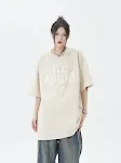 Kurzärmliges T-Shirt mit lockerem Flammenporträtdruck — foto 16