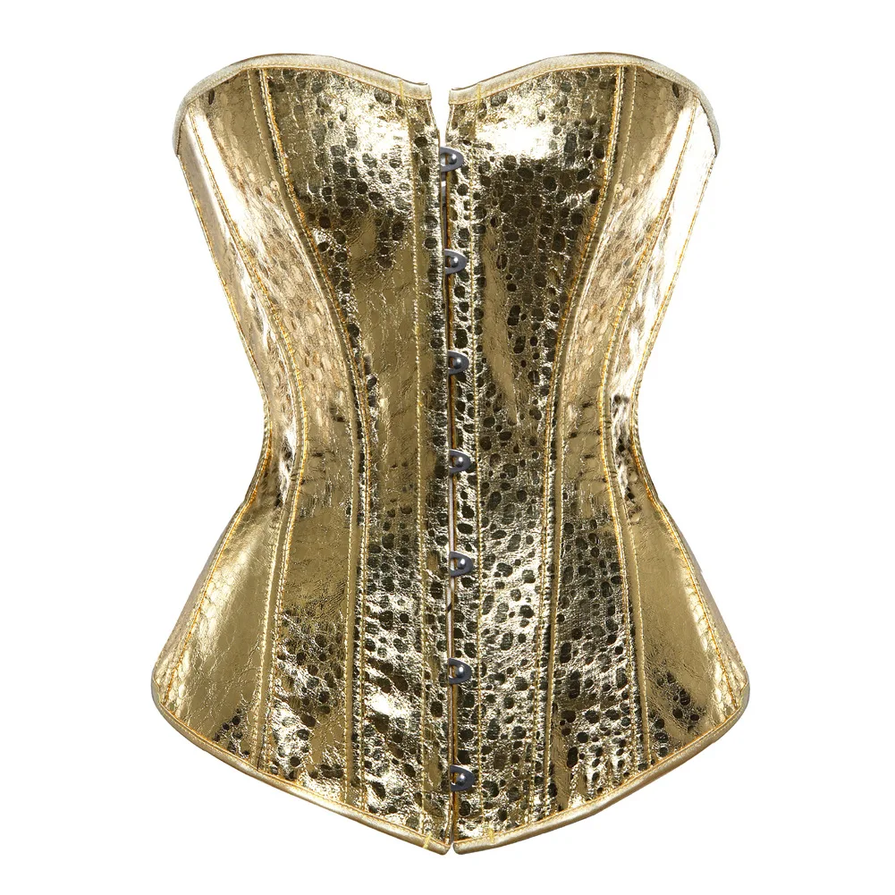 Bright leather European and American court fashion tunic, creating a sophisticated and elegant look for special occasion — photo 3