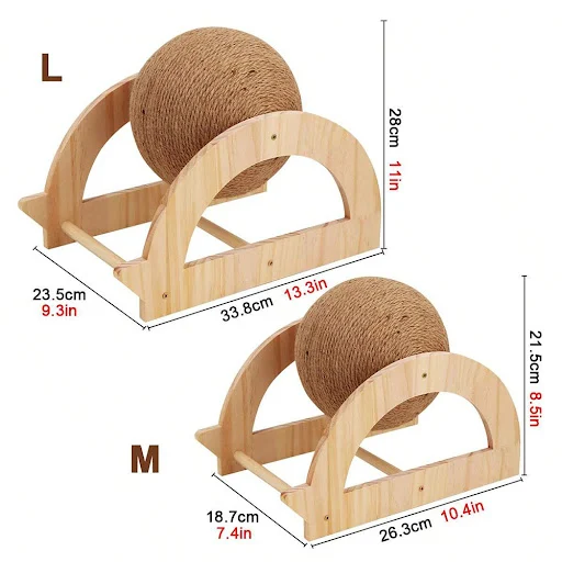 Cat Scratching Ball Scrapers Toy Kitten Sisal Rope Ball Board Grinding Paws Cats Scratcher Wear-Resistant Pet Furniture — photo 3