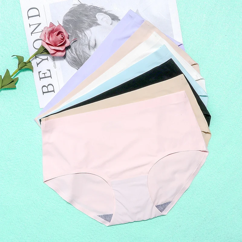 Calcinhas femininas sem costura novas Ms Candy Color Ice, roupa íntima suave e confortável, perfeitas para uso diário, sem marcas. — foto 11