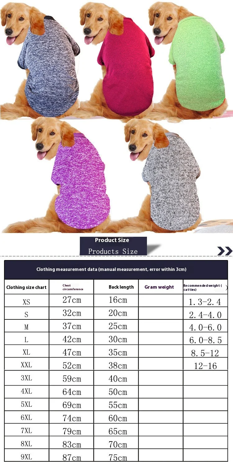 Title 1, Large Size Dog Autumn Winter Sweater in the Bod...