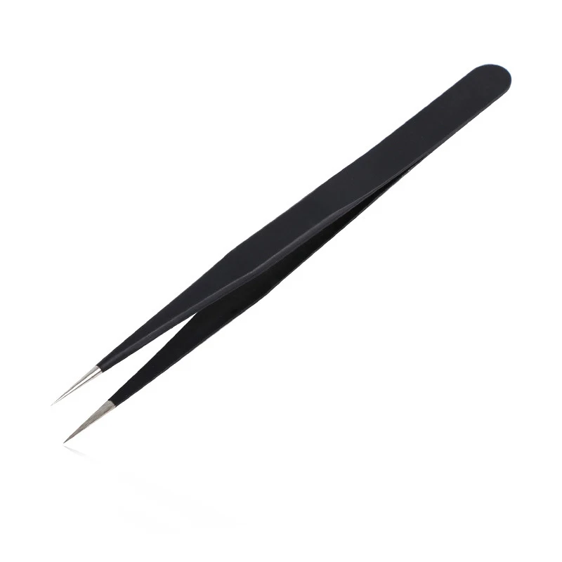 Pince à ongles coudée et droite, idéale pour fixer diamants, strass et autres décorations sur les ongles avec précision et facilité. — photo 6
