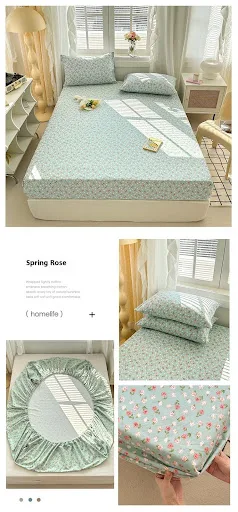 Title 3, Thickened Pure Cotton Fitted Sheet for ultimate...
