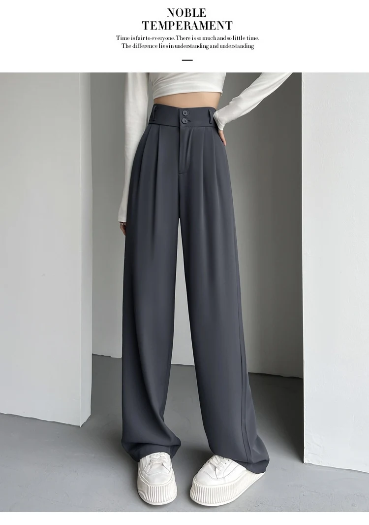 Title 10, High-grade suit drooping wide-leg pants offerin...