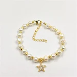 Pulseira feminina de pérolas de água doce em formato irregular estilo barroco, um acessório charmoso e elegante para mulheres. — foto 6