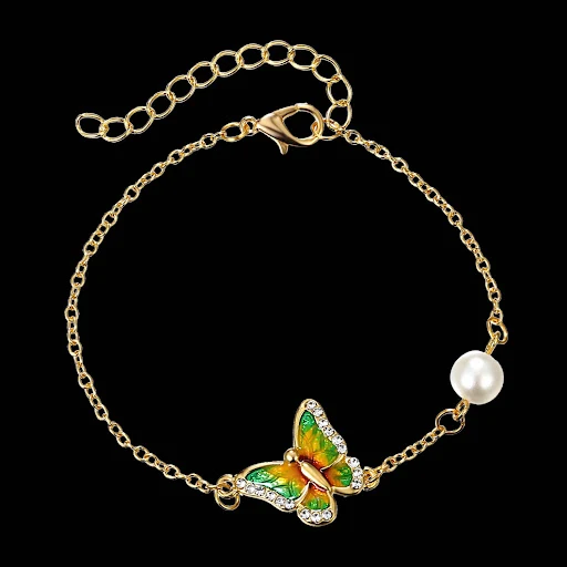 Title 3, Pulseira de óleo de pintura de borboleta