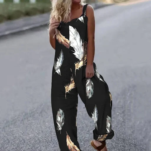 Title 16, Womens Clothing Printed Sleeveless Sling Loose...