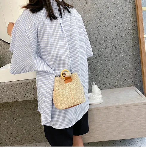 Title 13, Beach straw bag, a spacious and stylish tote, p...