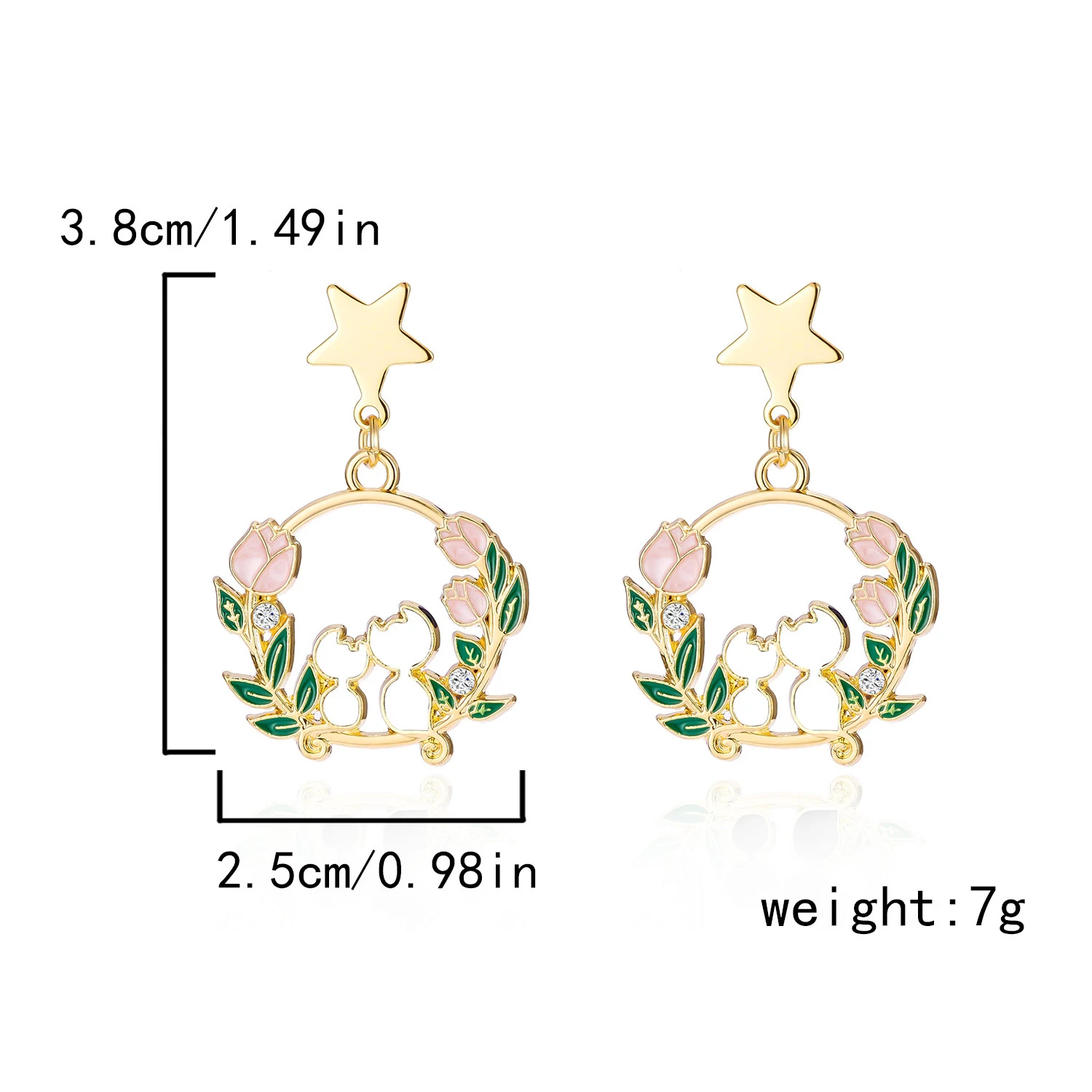 Brincos assimétricos de óleo de desenho animado da moda, adicione um toque divertido e estiloso ao seu visual, perfeitos para uso diário. — foto 27