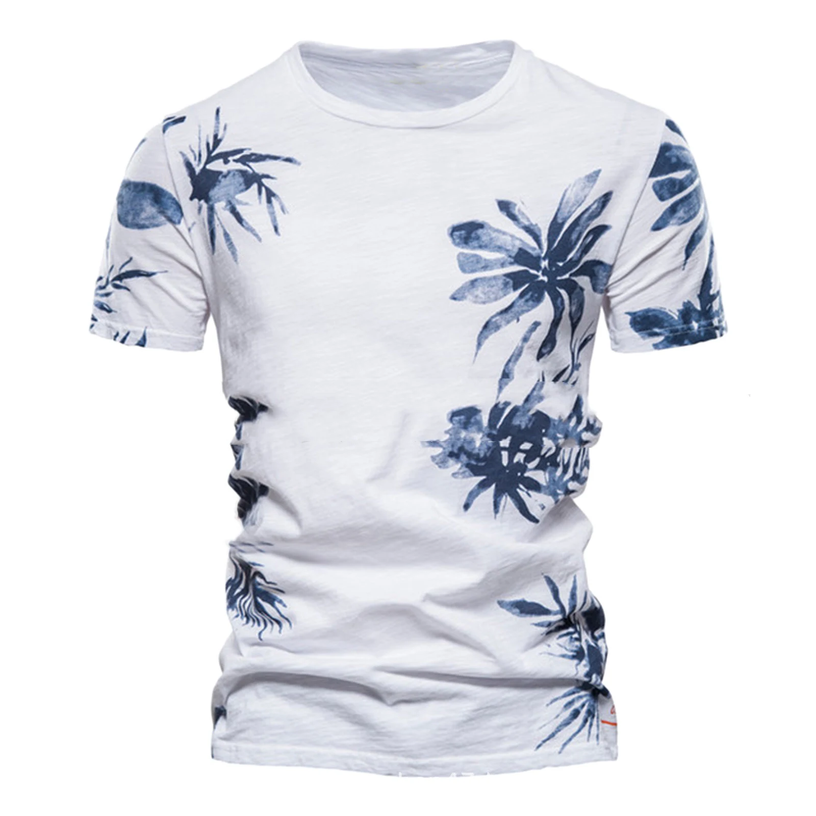 Camiseta masculina de manga curta com estampa vintage para primavera e verão, moda casual, leve e confortável para um visual descontraído. — foto 9