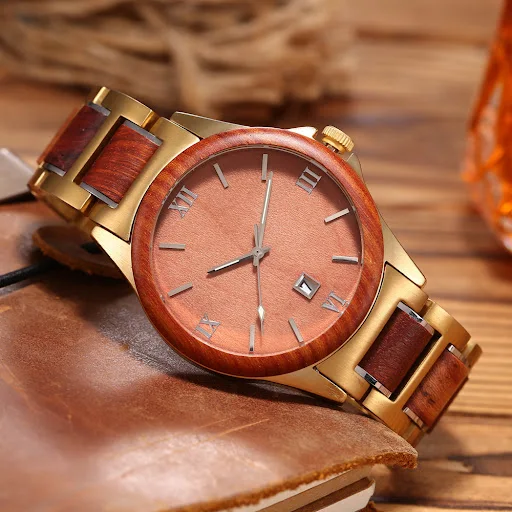 Title 9, Relógio Quartz Dourado Masculino Elegância e Pr...