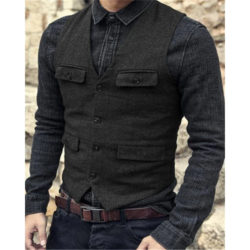 Title 4, Mens European and American Style Vest, Casual ...