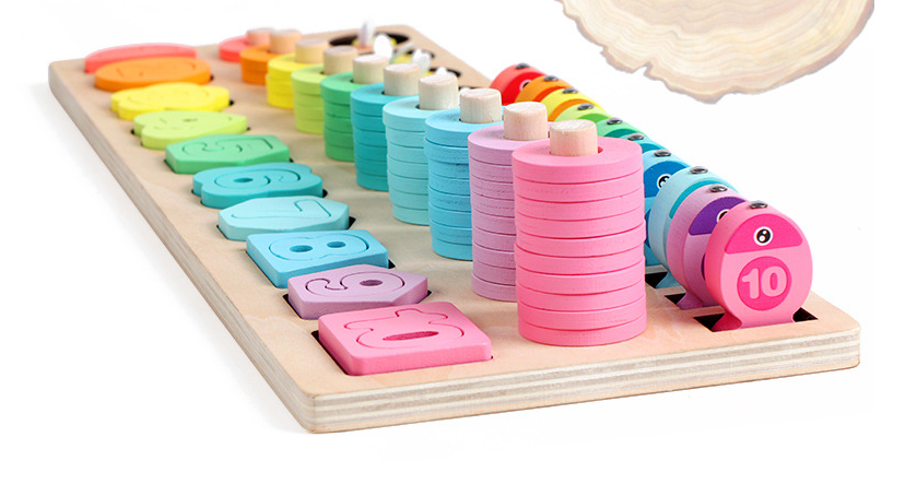 Brinquedo Educacional Infantil Pesca Clip Abelha Números Formas Jogo de Correspondência Educação Precoce Aprenda Números e Formas Divertindo — foto 2