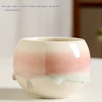 Vaso cerâmico Flow Glaze Ice Crack para suculentas de grande diâmetro, com efeito de gelo rachado, perfeito para suas plantas. — foto 6