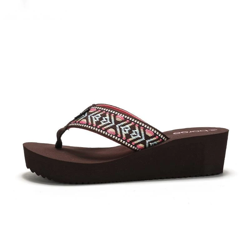 High-heeled fashion women's shoes with wedges and flip-flops, offering style, comfort, and versatility for every occasio — photo 5