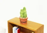 Miniatura Cena de Doces Brinquedo Modelo Casa de Bonecas Acessórios Mini Suculenta Cacto Planta em Vaso Decore suas cenas com fofura. — foto 11