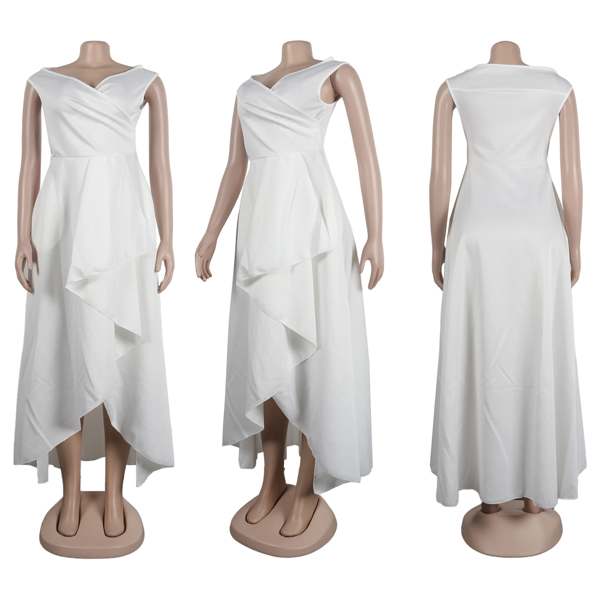 Title 28, Slim-fit solid color off-shoulder sleeveless la...