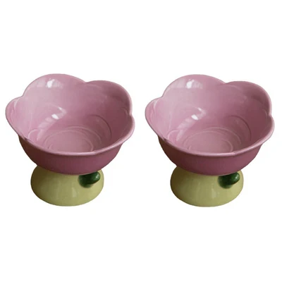 Ceramic protection cervical vertebra anti-overturning flower bowl for cats and dogs. Promotes healthy posture and comfor — photo 10