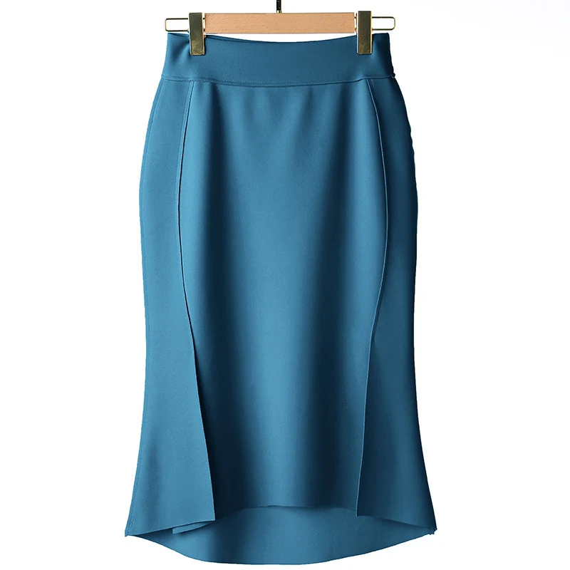 Saia Gao Zhi dividida com cauda de peixe francesa para mulheres. Design elegante e sensual, ideal para eventos sofisticados e noites especiais. — foto 3