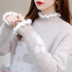 Khaki sweater thickened