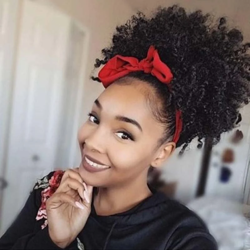 Peruca Afro Grande Kinkycurl, microcachos fofos, bolsa de cabelo. Cachos definidos, volume e um visual natural para um afro impactante e confortável. Leve e estilosa. — foto 31