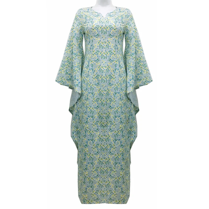 Title 10, Autumn Winter Long Dress Bohemian Batwing Sleev...