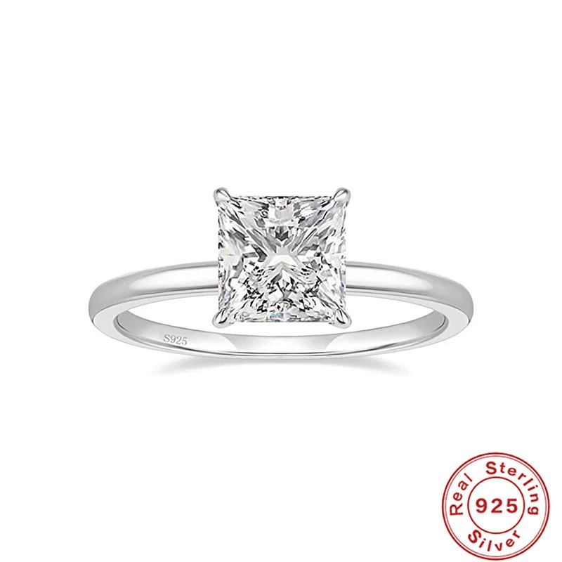 Anel de prata esterlina Clear Cold Wind, luxo e textura, joia elegante para mulheres, perfeito para presentear ou usar diariamente. — foto 5