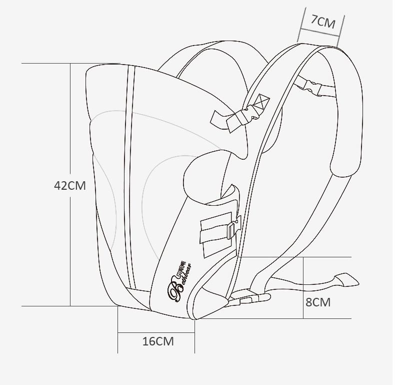Marsupio Baby Baby Strap per trasportare il tuo bambino in modo sicuro e confortevole. Design ergonomico e facile da usare per i genitori. — foto 3