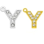 Fivelas de sapato DIY com diamantes brilhantes, acessórios com letras douradas, personalize seus sapatos com glamour e brilho. — foto 26