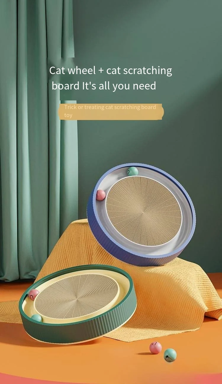 Title 5, Round Cat Scratching Board Anti Cat Scratcher w...