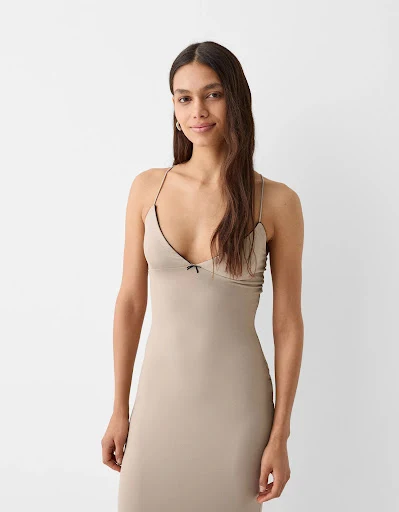 Title 10, Sexy Trend V-neck Backless Slim Fit Sheath Susp...