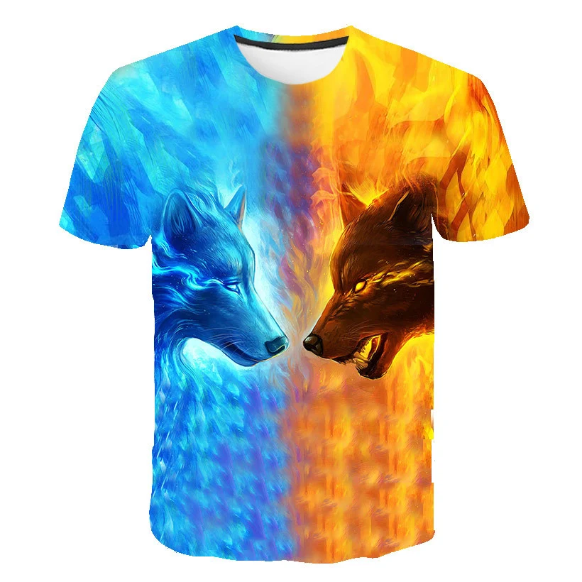 3D Digital Printing Wolf Short Sleeve T-shirt for men. Experience comfort and style with this breathable, uniquely desig — photo 7