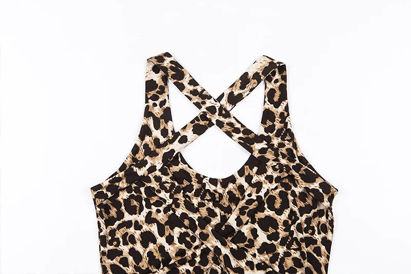 Title 14, Tuta sportiva leopardata da donna Primavera, fi...
