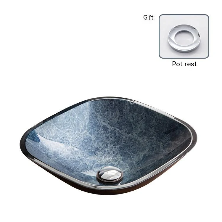Lavabo de mesa de vidrio templado Pure Color Arte Sencillo para baño Diseño Inter-plataforma, Elegancia y funcionalidad para tu espacio. — foto 10