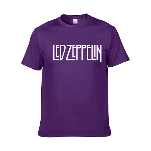Title 5, Hard Rock Band Led Short Sleeve T-Shirt Men
