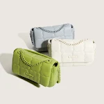 Bolsa feminina xadrez casual de alta qualidade Estilo clássico Cor pura Combinação perfeita Bolsa crossbody para uso diário e elegante — foto 8
